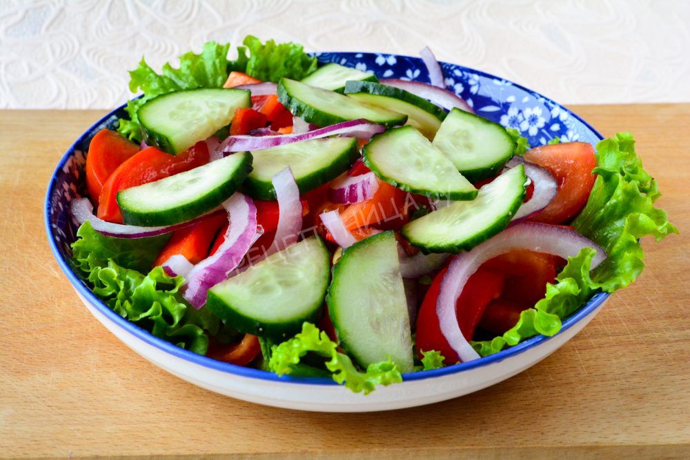 Греческий салат с фетой - фото шаг 6