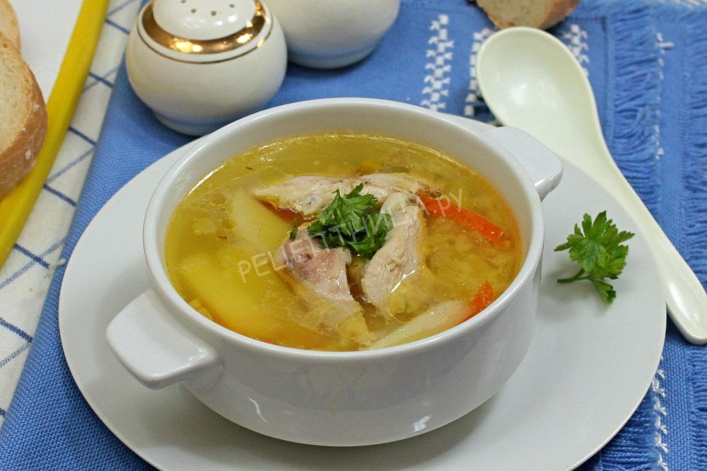 Суп куриный с рисом и картофелем