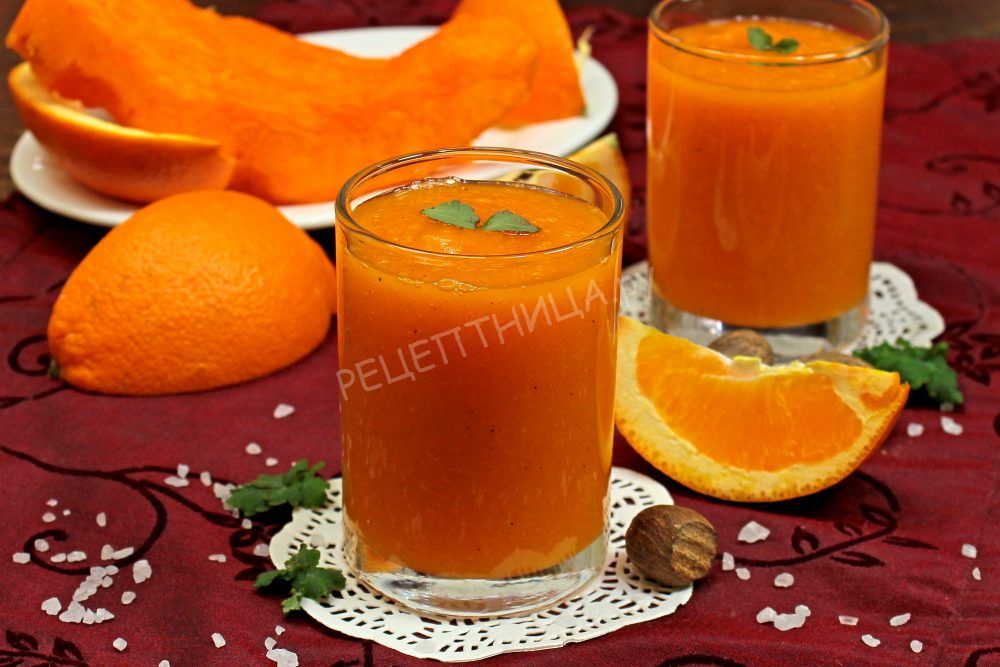 Тыквенный смузи с имбирем и апельсином