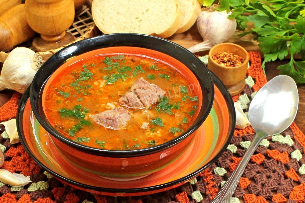 Суп харчо из свинины с рисом - фото шаг 9