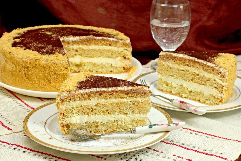 Бисквитный торт с масляным кремом - фото шаг 13