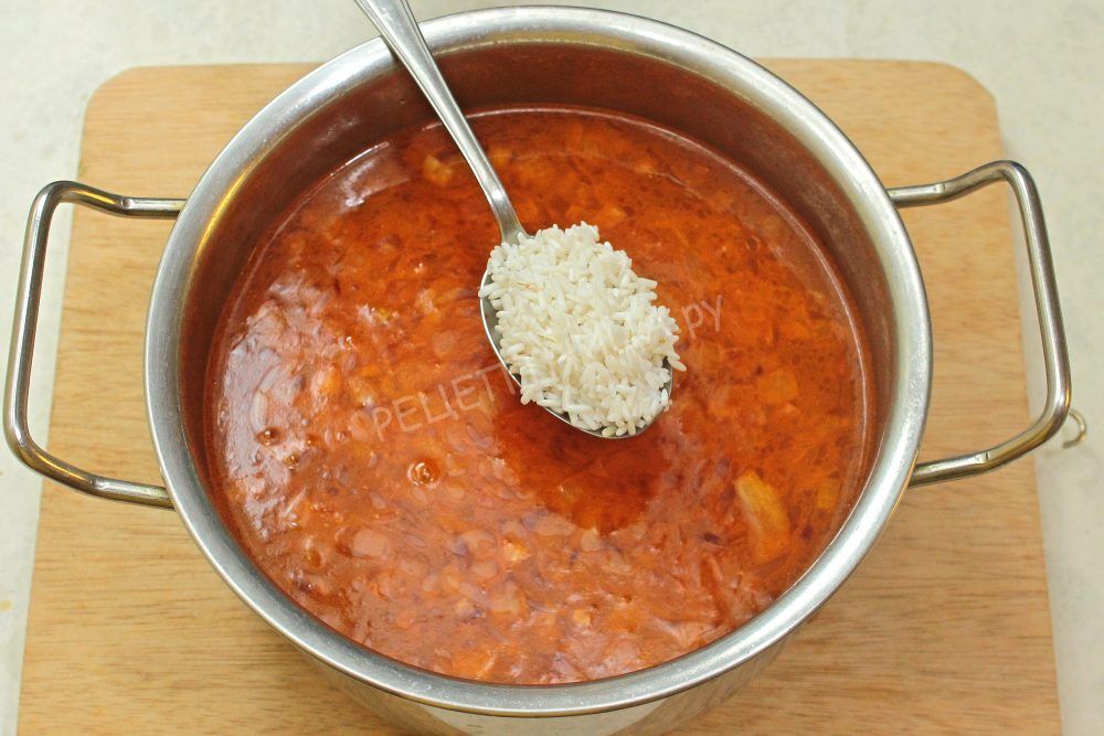 Суп харчо из свинины с рисом - фото шаг 5
