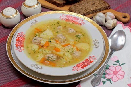 Суп с фрикадельками и пшеном - фото шаг 9