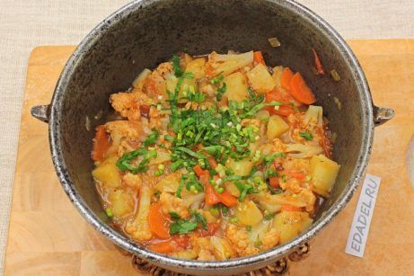 Овощное рагу с цветной капустой и картошкой - фото шаг 7