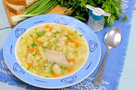 Куриный суп с сырными клецками - фото шаг 10