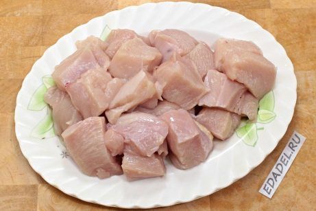 Шашлык из куриного филе на сковороде - фото шаг 1