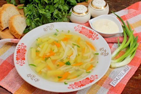 Куриный суп с лапшой и картошкой - фото шаг 8