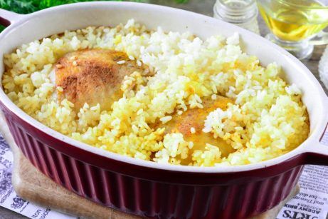 Рис с курицей в духовке - фото шаг 6