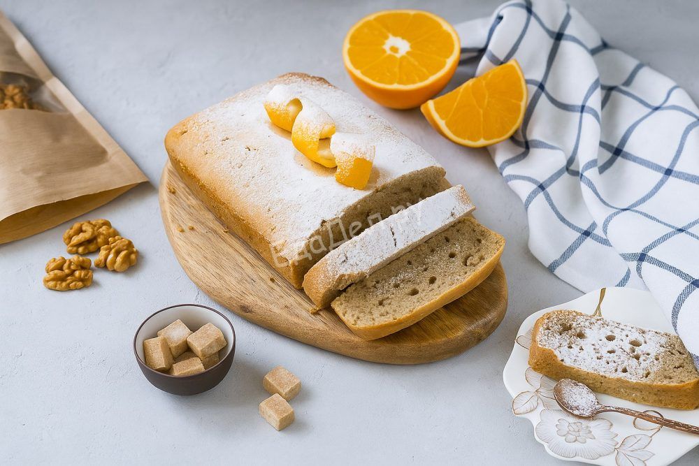 Апельсиновый кекс с грецкими орехами