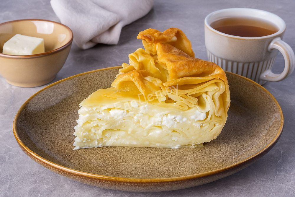 Сабурани с сыром, слоёный пирог в духовке
