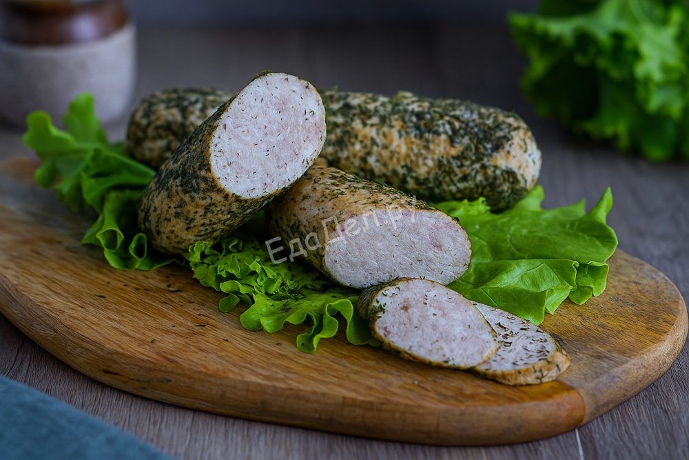 Домашняя колбаса из индейки на пару