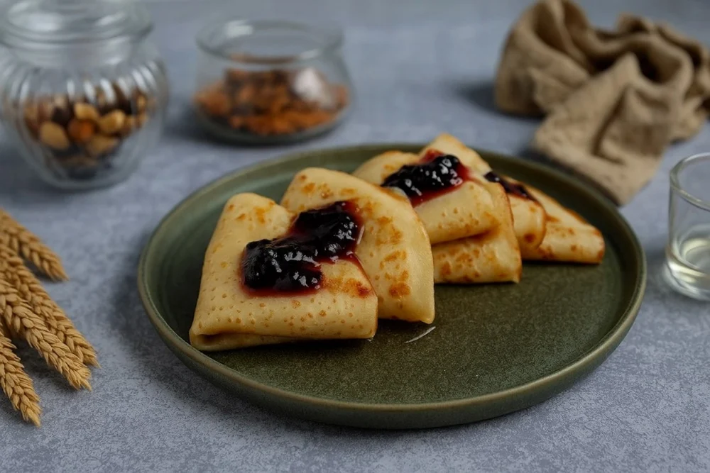 Блины на кефире с дырочками