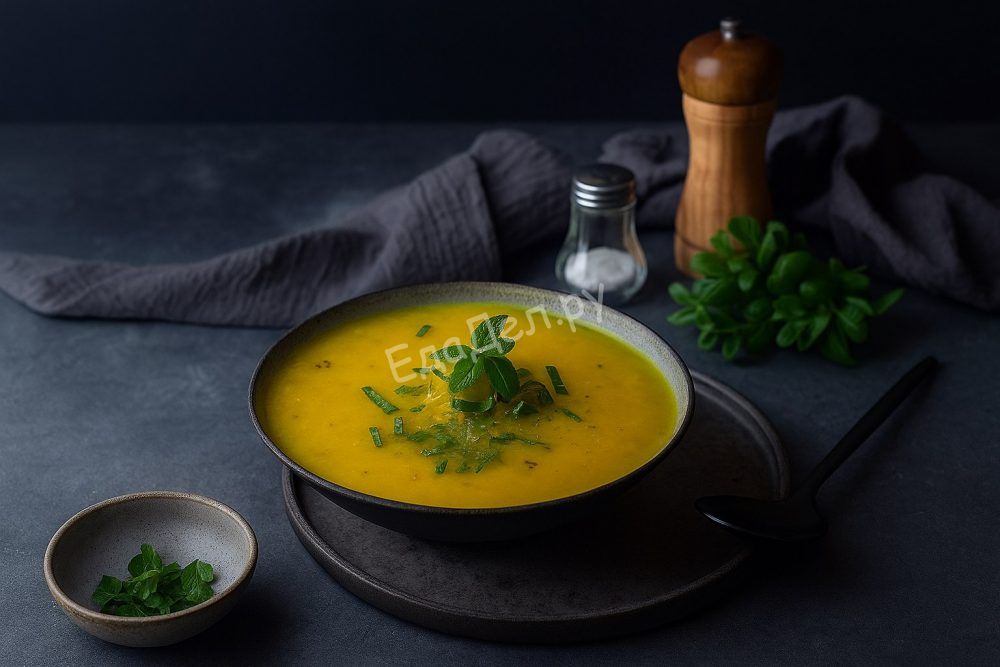 Мандариновый суп на курином бульоне