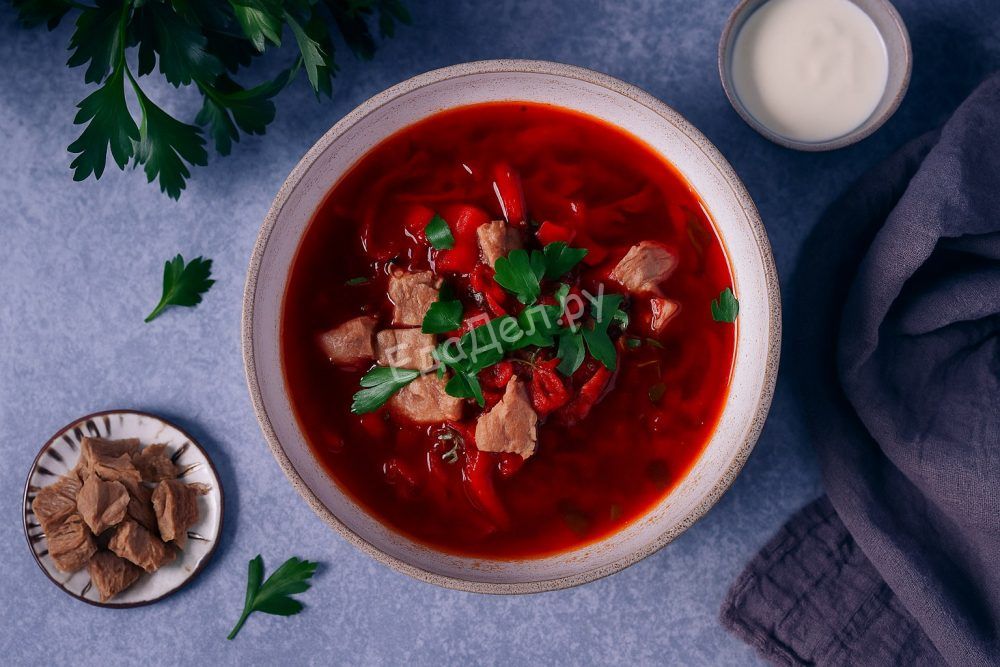 Борщ классический со свёклой и говядиной