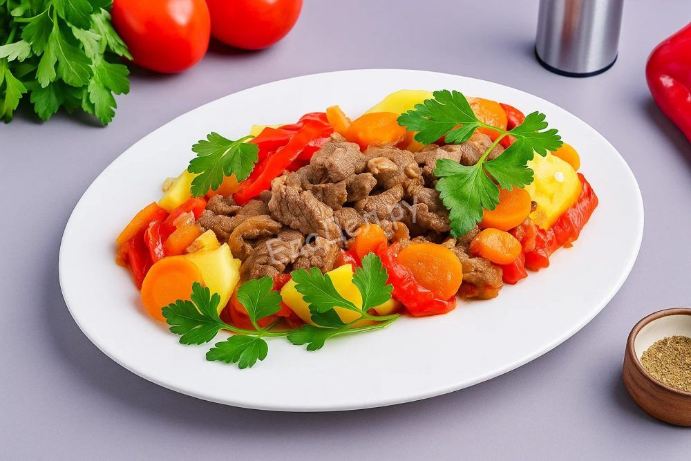 Хашлама из говядины с картофелем