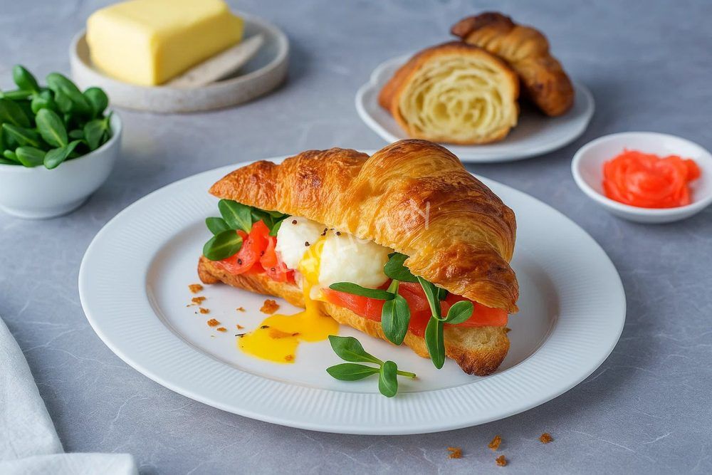 Круассаны из слоёного дрожжевого теста