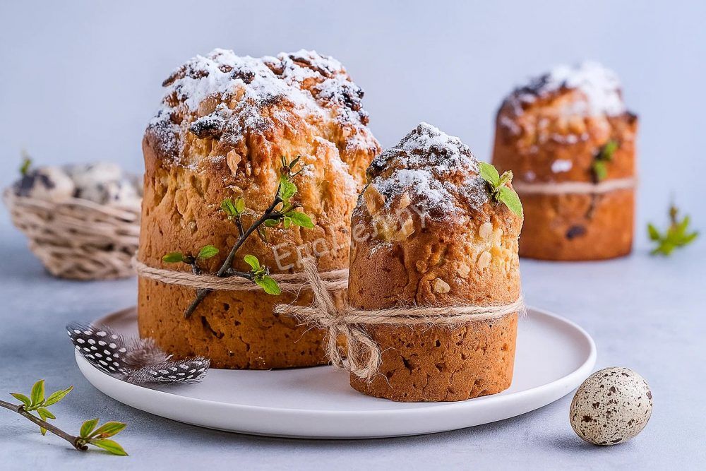 Кулич на дрожжах с коньяком