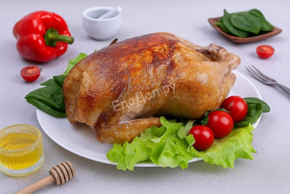 Курица запечённая на соли в духовке