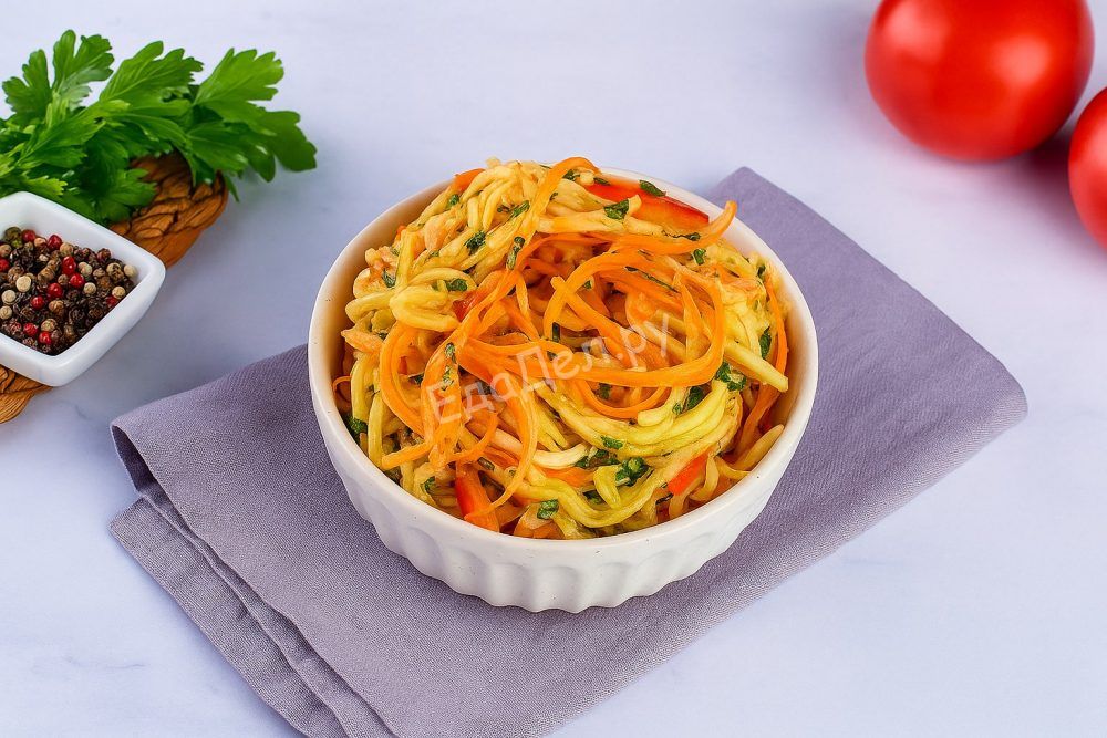 Кабачки по-корейски на зиму маринованные овощи заготовка