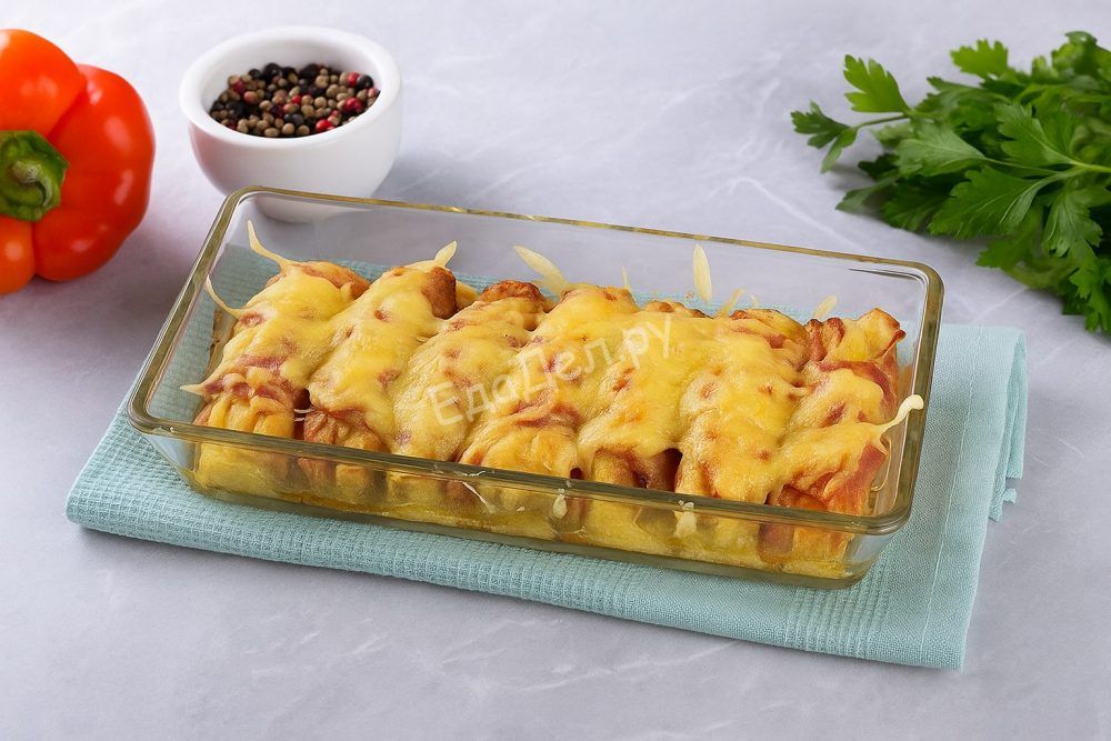 Кабачки с беконом запечённые в духовке овощная закуска