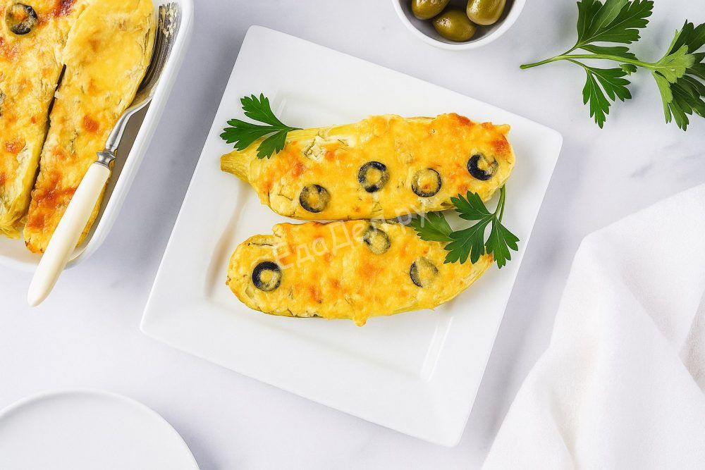 Кабачки запечённые с сыром овощная закуска в духовке