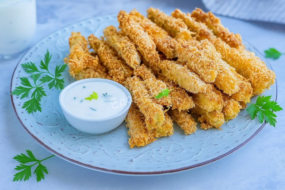 Кабачки хрустящие в панировке овощная закуска в духовке