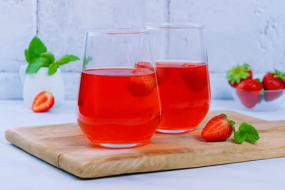 Компот из клубники с мятой