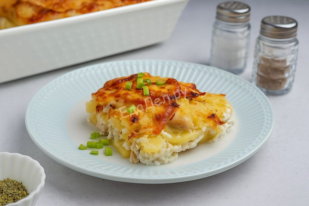 Картофельная запеканка с курицей
