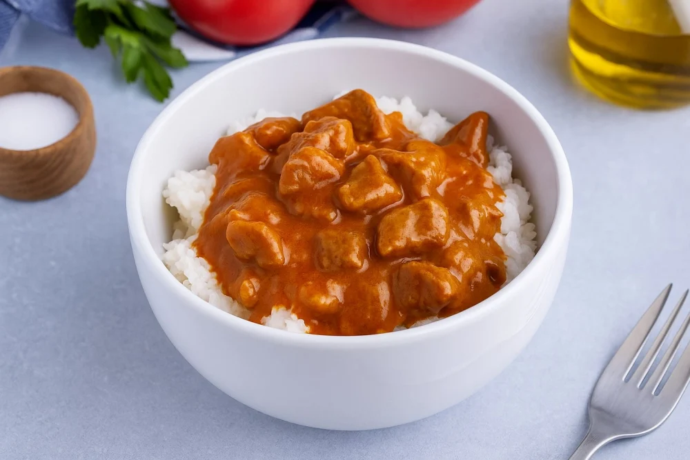 Гуляш говяжий тушёное мясо с подливкой